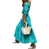 Toloer Spot Spring 2024 New Women's Casual Temperament Long-Sleeved Print Shirt Dress-Outfit