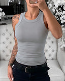Toloer Women's Wish New Summer Solid Color Sleeveless Slim Jacket Small Vest