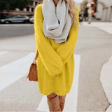 Plus Size Long Sweaters Plush Bat Sleeve Women Oversized Knitted Dress Chirstmas Sweater Dress Autumn Winter Jumper