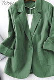Women Jacket Casual Solid Blazers Work Outerwear Slim Office Lady Coat Spring Autumn Chic Clothing Tops New