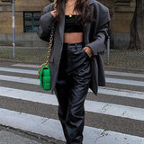 Wide Leg Leather Pants-Outfit