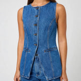 2025 New Fashion Sleeveless High Waist High Waisted Loose Nipple Shorts