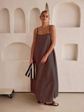 Bump Cotton Leprosy Sling Dress 2025 Spring And Summer