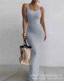White Slim Dress LZR16640 / HDZ0222-Outfit