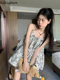 Summer Tanks 2023 Ropa Mujer Sweet Print Backless Loose Camis Oversized Tops Fashion Korean Sling Vest Women's