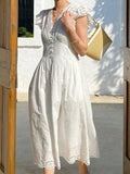 French Dress Women Summer White Long Dress Famous Small Fragrant Style Dress Shenzhen Nanyou Women's