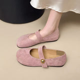 Elegant Mary Shoes Summer New Lovely Lady Style Frosted Round Head Shallow Single