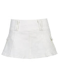 Denim Skate Mini Skirt-Outfit