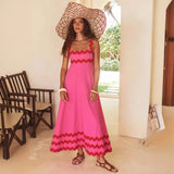 Women's High-End 2026 Spring And Summer New Sling Dress Print Long Dress Dress