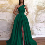 2025 New Sexy Open Fork And Slanted Shoulder Dress Dress Dress Evening Dress