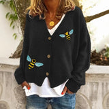 And Winter Loose Round Collar Star Pattern Knitted Long-Sleeved