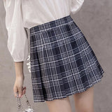 Women Skirt Preppy Style High Waist Chic Stitching Skirts Summer Student Pleated Skirt Women Cute Sweet Girls Dance