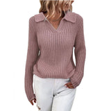 2025 New Sweater Collar Collar Knitted Sweater