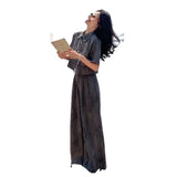 Casual Set Summer Women's New Ocean Gas High Age-Dose Tie Dye T-Shirt Loose Broad Leg Pants