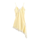 Homemade New Women's Clothing Series Lace Asymmetric Dress