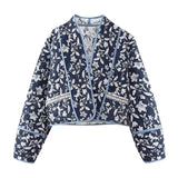 New Autumn / Winter 2024, Women's Wear 4 Pocket Quilted Cotton Padded Coat W028 5895-Outfit