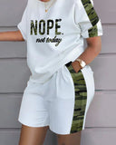 Independent Station Spring And Summer Fashion Positioning Printing Short-Sleeved 2-Piece Set Of Women-Outfit