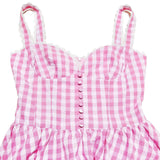 Pink Plaid Mini Dress-Outfit
