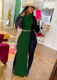 Turtleneck Side Slit Long Sweater Top 1028-1-Outfit
