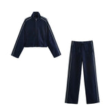 Homemade New Women's Clothing Stinged Striped With Denim Coat Sided