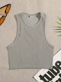 Toloer Hot Style Sports Yoga Top Nylon Fitness Running Moisture And Sweat-Breathing Seamless Knit Vest-Outfit