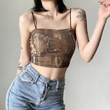 2022 New Women's Clothing Solid Color Repair Street Fashion Sexy Bare Back Sling Vest
