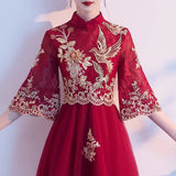 Toast Dress Show 2025 New Medium And Long-Term Wedding Girl Can Usually Wear Back To The Door Plain Dress Evening
