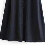 Homemade New Women's Classic Linen Hanging Neckless Dress