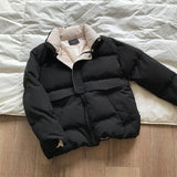 Crriflz ladies winter solid down Jacket women oversize loose coat stand-up collar thick warm causal chic parka 2022 new
