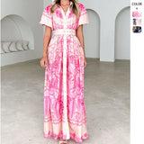 Collar Lotus Side Top High Waist Three-Dimensional Skirt Half Dress Suit