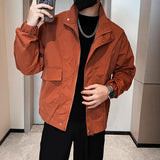 Men's Autumn And Winter Fashion Brand Handsome Retro High-End Trend Of Men's Workwear Jacket Spring And
