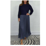 2025 New Women's Fashion Elegant Round-Neck Dress 100-Folded
