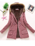 VAREY LIN New Winter Cotton Coat Women Casual Slim Snow Outwear Medium-long Wadded Jacket Thick Cotton Padded Warm