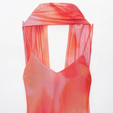 Homemade New Women's Clothing Printed Long Scarf Dress