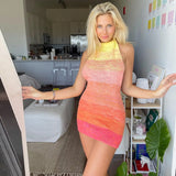 Explosion Women's Vacation Swimwear Sexy Bag With Naked Back Sling Sweater Knitted