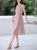 Toloer High-Taught Commuting Waist Temperament Dress In The Summer Of 2025 New Cover Sleeves Thin Senior Sense Skirt