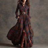 Women's Summer Dress Loose V-Neck Mid-Long Dress Loose V-Neck Short-Sleeved