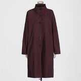Women's Angolan Red Temperament Jacket 2025 Autumn New High-End Single-Drenity Loose Wind Coat Women's