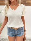 New Women's V-Letter Lace Temperament Commuter Loose Leisure