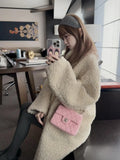 Coat Women Winter Fur Integrated 2025 Lazy Wind Environmental Protection Fur Warm Collar Long
