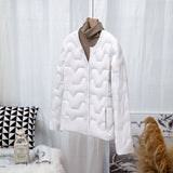 Autumn Winter New Round Collar Light White Duck Velvet Female Short Money Inside Outside Wear Warm Light Down Jacket Coat Tide-Outfit