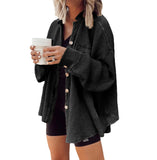 2025 New Coat Fashion Casual Collar Pocket Splicing Irregular Shirt Jacket