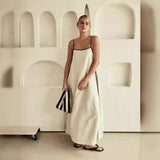 Bump Cotton Leprosy Sling Dress 2025 Spring And Summer