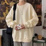 Colors Men's Hoodies Sweatshirts Autumn Casual Fleece Thicken Sweatshirt Winter Fashion Solid Oversized Pullovers