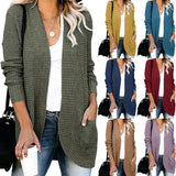 Toloer Exclusively For The Autumn And Winter New Ladies Fashion Long Sleeve Pocket Sweater Knit