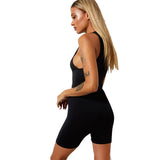 Toloer Body Women's Pants New Fashion Sexy Round Collar Slim Sleeveless Hollow One-Piece