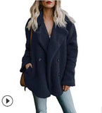 Autumn Winter Warm Women's Faux Fur Jacket plush Coat artificial fluffy fleece optional Plus Size S-5XL Jacket Female