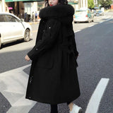 Winter 2020 New Female Fur Coat Maxi Long Windbreaker Jacket Women Parka Ukraine Harajuku Basic Jackets Outerwear Snow Wear