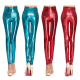 Waist Slim Fit Leather Stretch Bright