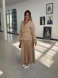 Temperament Long Dress Suit Women's 100-Fold Dress Suit Women's